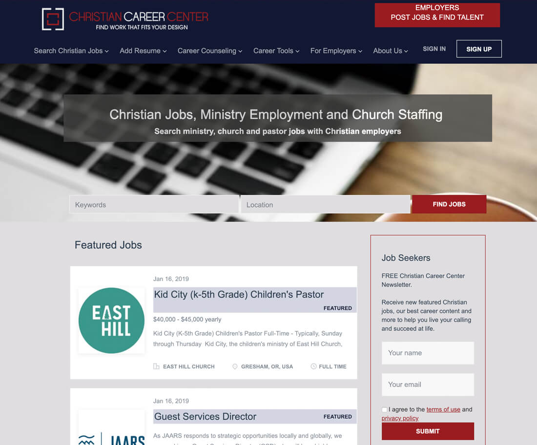 christiancareercenter.com